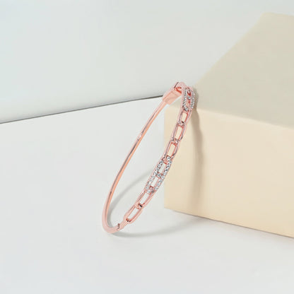 Linked Gleam Silver Kada