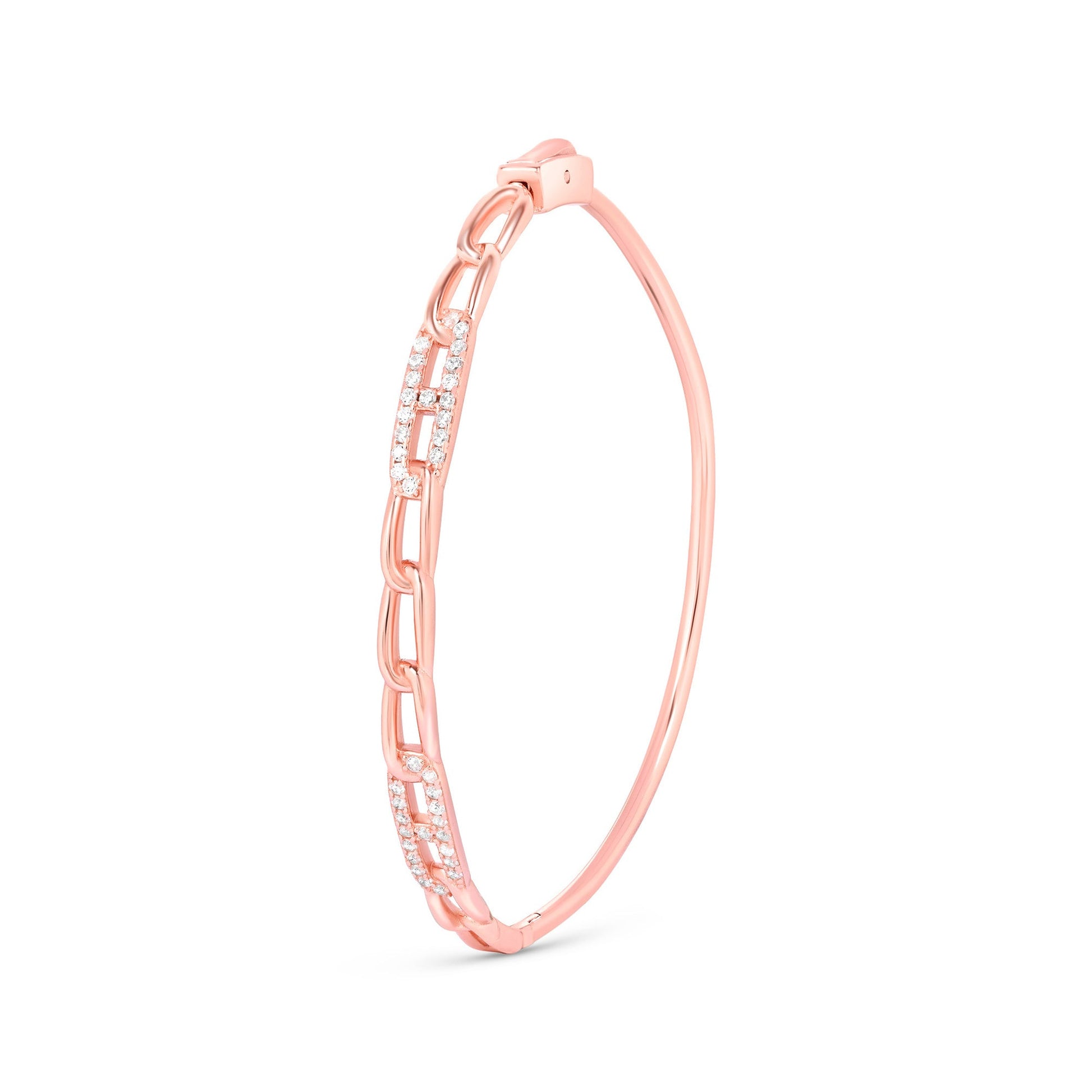 Linked Gleam Silver Kada