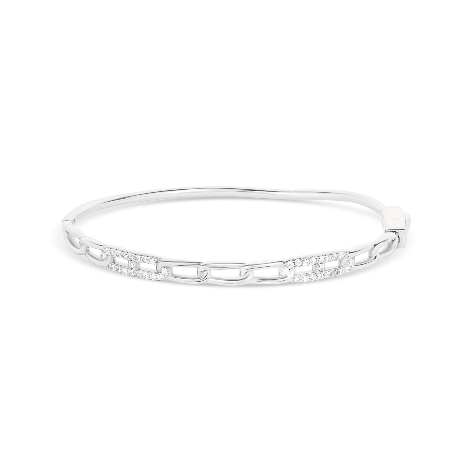 Linked Gleam Silver Kada