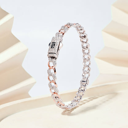 Dual Luxe Link Silver Kada