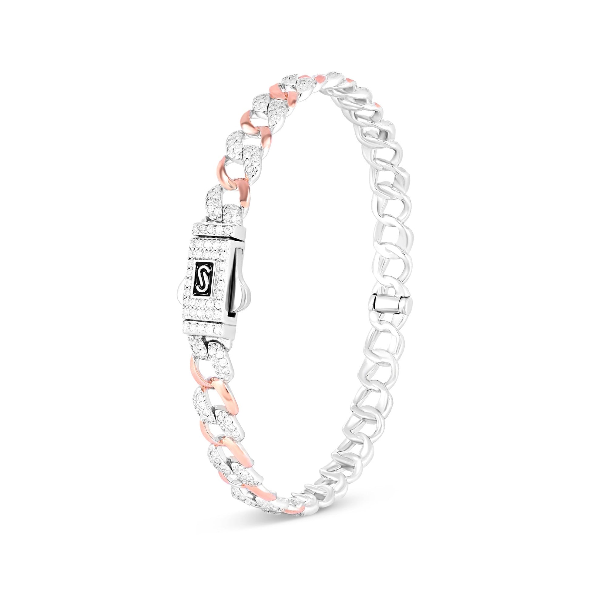 Dual Luxe Link Silver Kada