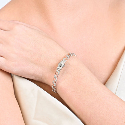Dual Luxe Link Silver Kada