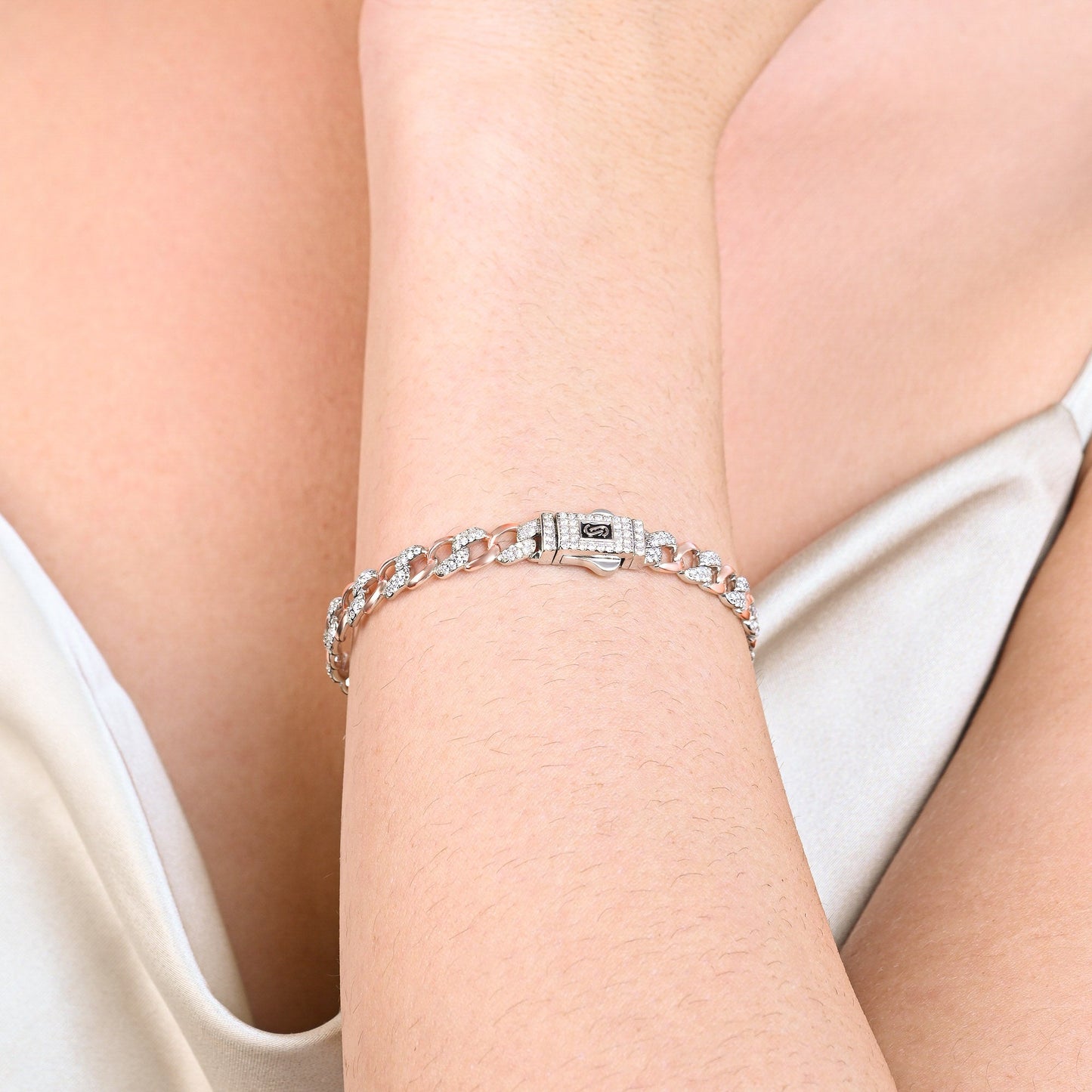 Dual Luxe Link Silver Kada