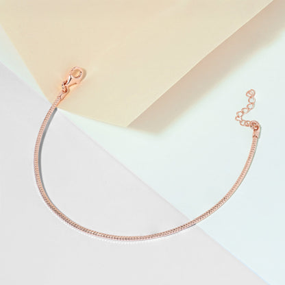 Sleek Serpent Silver Bracelet