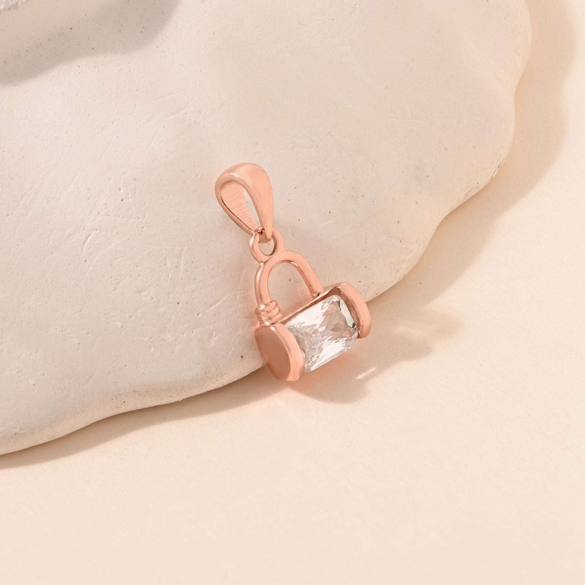 Crystal Lock Silver Pendant