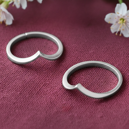 925 Sterling Silver Chevron Toe Ring (Pair)
