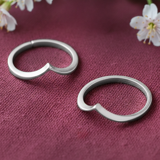 925 Sterling Silver Chevron Toe Ring (Pair)