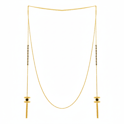 Lariat Wrap Silver 92.5 Mangalsutra Necklace