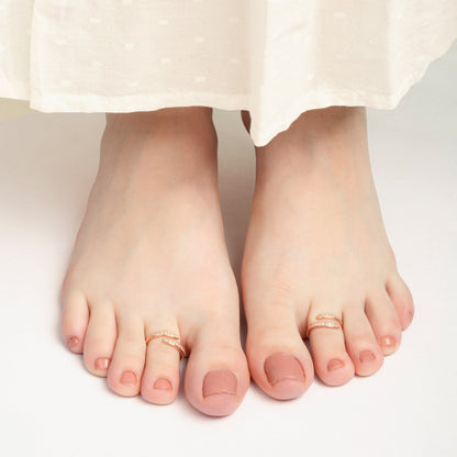 silver toe rings