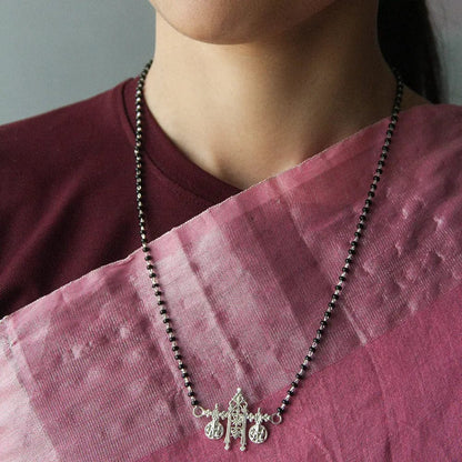 Goddess Lakshmi Sterling Silver Mangalsutra