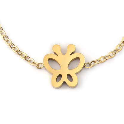 Gold Butterfly 18K Gold Plated Children's Bracelet - Twisty Locks  - Kids and Women Hair Accessories, Fashion Clothing and Jewellery India