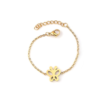 Gold Butterfly 18K Gold Plated Children's Bracelet - Twisty Locks  - Kids and Women Hair Accessories, Fashion Clothing and Jewellery India