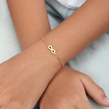 Gold Infinity 18K Gold Plated Children's Bracelet - Twisty Locks  - Kids and Women Hair Accessories, Fashion Clothing and Jewellery India