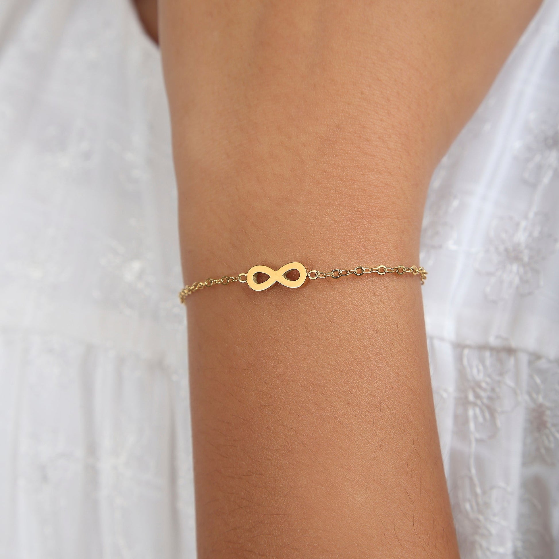 Gold Infinity 18K Gold Plated Children's Bracelet - Twisty Locks  - Kids and Women Hair Accessories, Fashion Clothing and Jewellery India