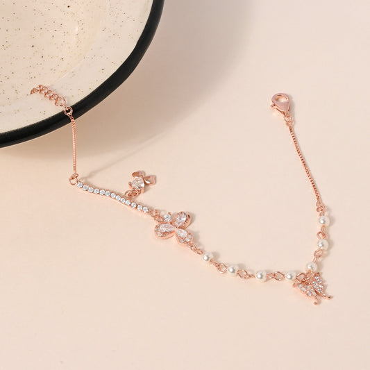 Rose Gold Pearl Bracelet