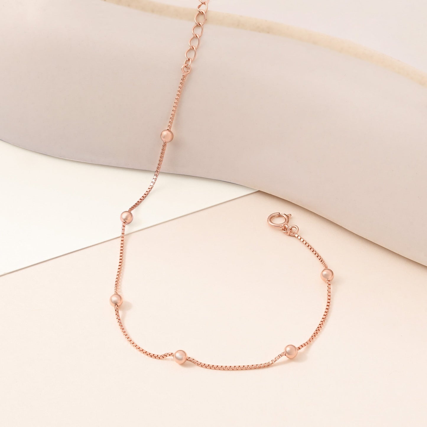Tiny Bead Silver Bracelet