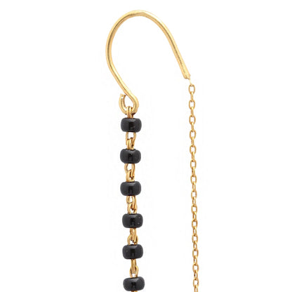 92.5 Sterling Silver Kundan Heart Mangalsutra Earring