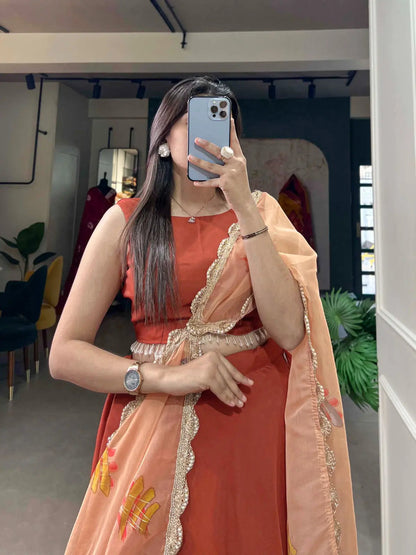 Viscose Chanderi Lehenga Choli - Premium  from Ethenika.com - Just INR 2990! Shop now at Ethenika.com 