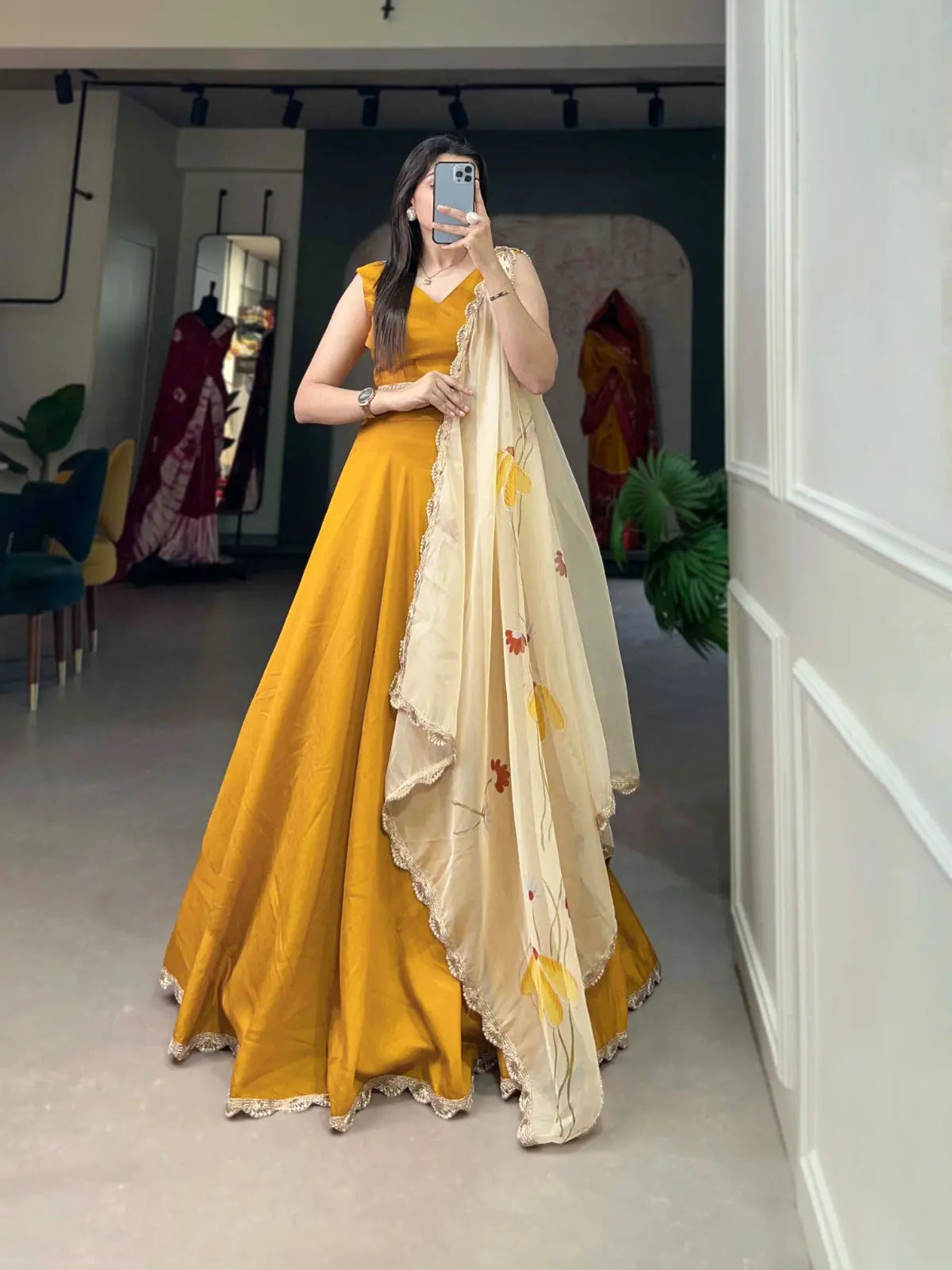 Viscose Chanderi Lehenga Choli - Premium  from Ethenika.com - Just INR 2990! Shop now at Ethenika.com 