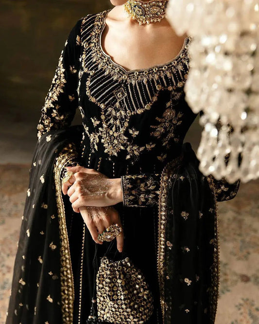 Faux Georgette Sequence Embroidery work Gown - Premium  from Ethenika.com - Just INR 2790! Shop now at Ethenika.com 