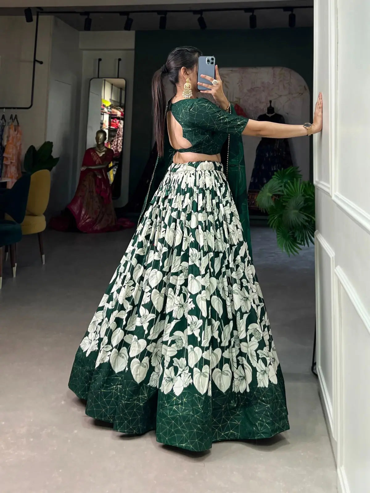 Tussar Silk Digital Print work Lehenga Choli - Premium  from Ethenika.com - Just INR 3990! Shop now at Ethenika.com 