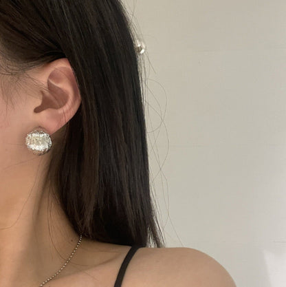 Sliver C Shaped Pin Earrings JLT11480