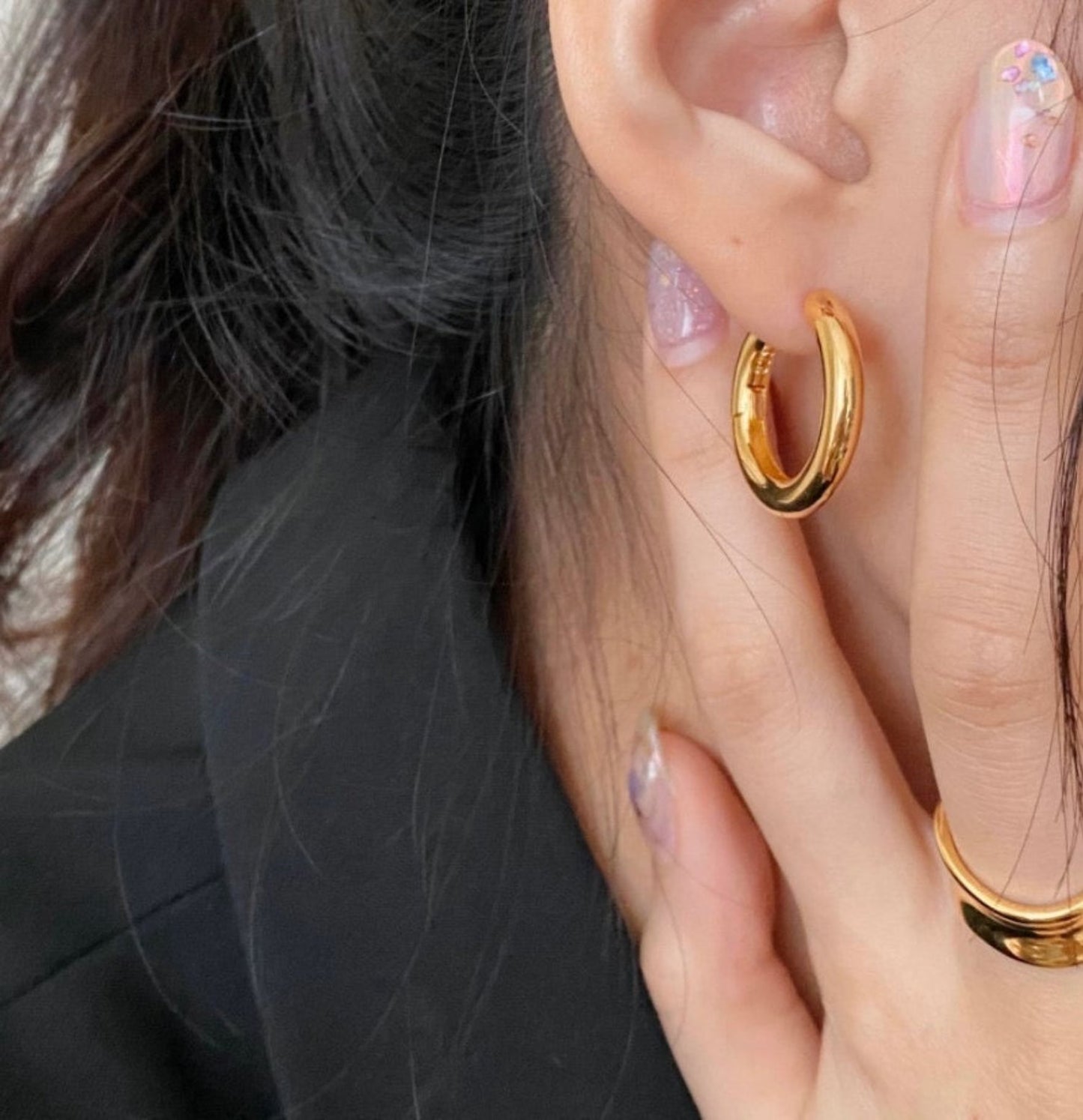 Classic Gold Hoop Earrings JLT11678