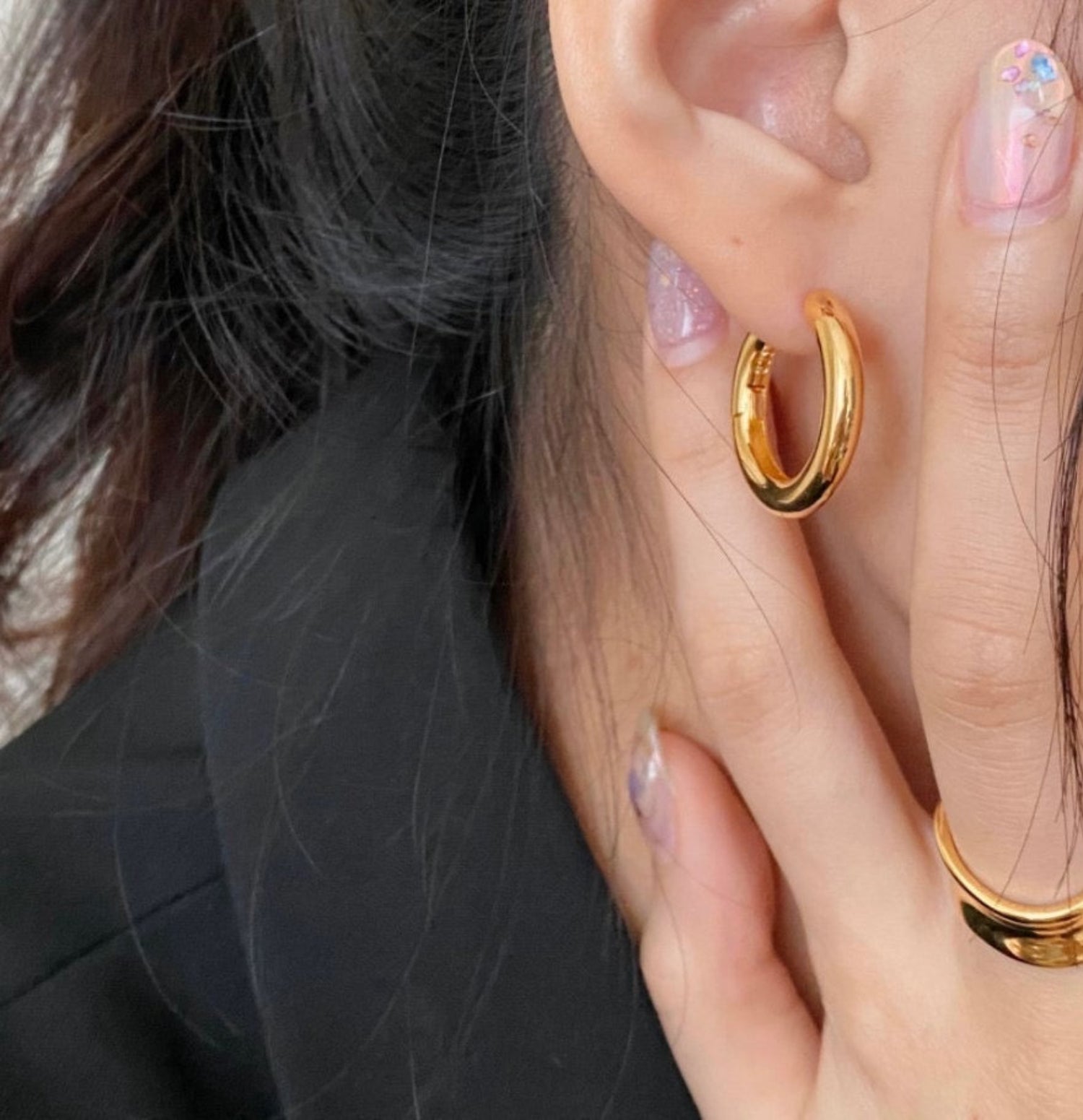 Classic Gold Hoop Earrings JLT11678