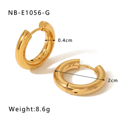 Classic Gold Hoop Earrings JLT11678