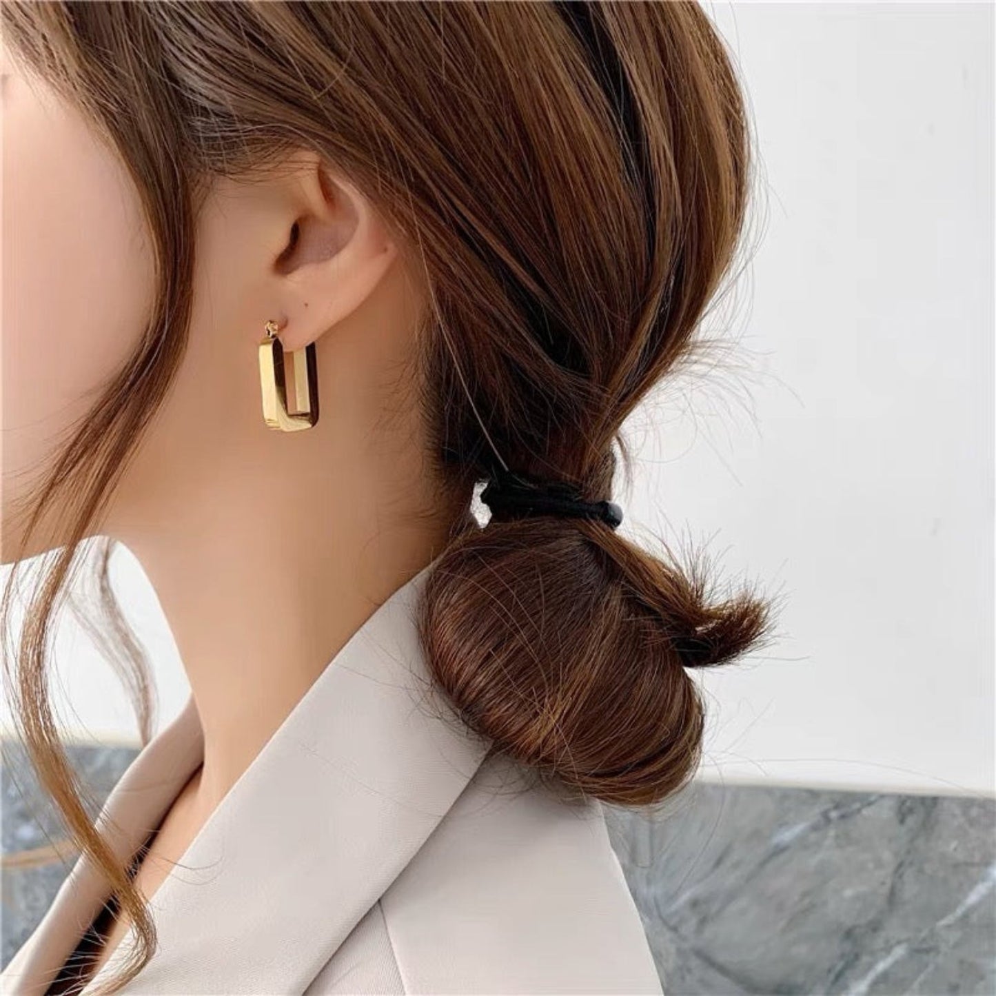 Geometric Square Hoop Earrings JLT11680