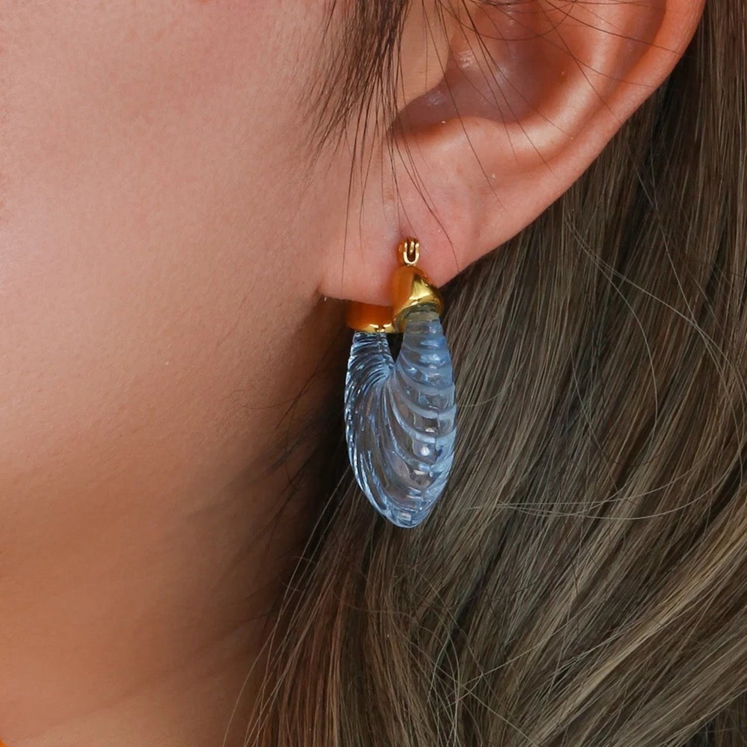 Resin Amber Hoop Earring JLT11502