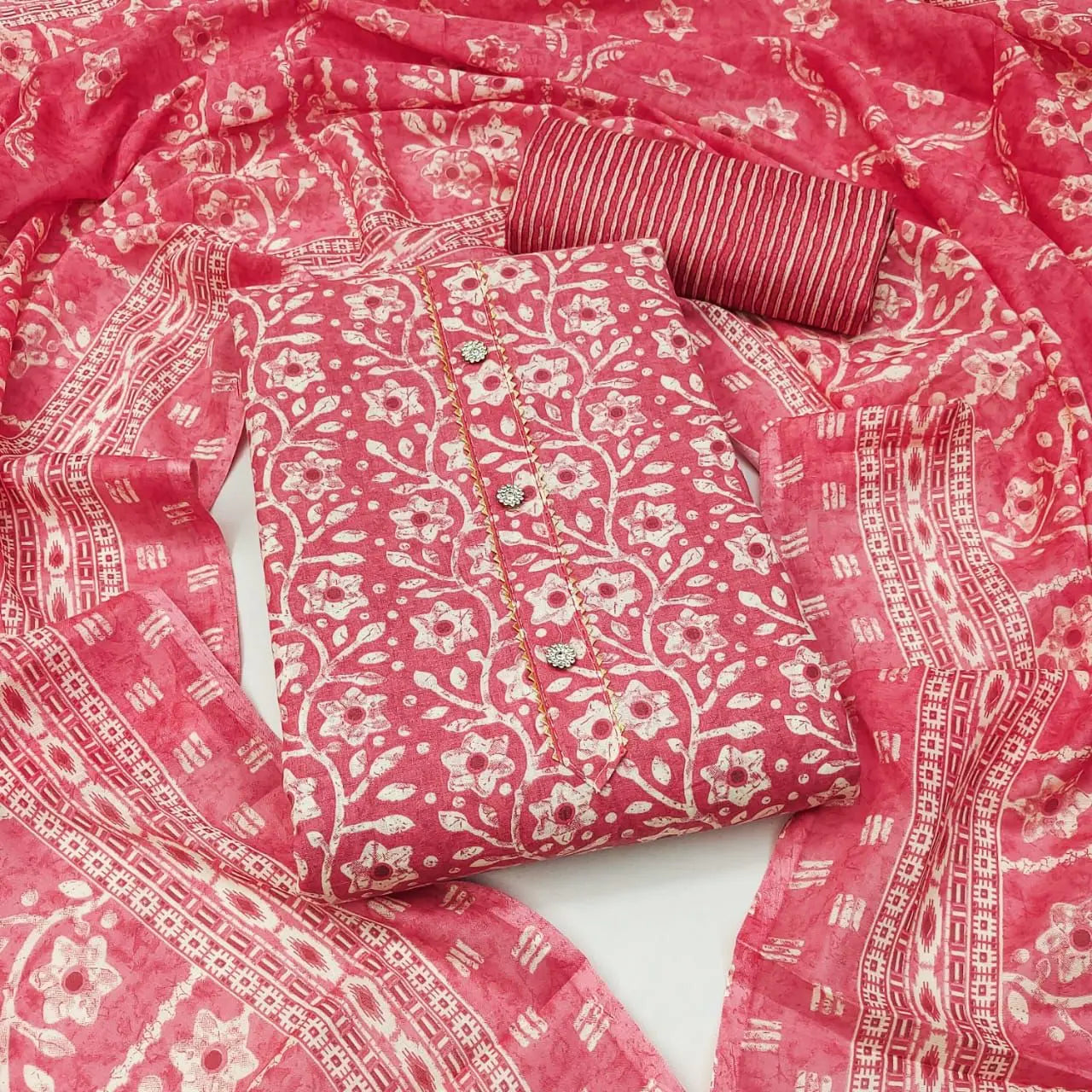 Cotton Batik Printed Womens Salwar Material (Unstitched) - Premium  from Ethenika.com - Just INR 1590! Shop now at Ethenika.com 