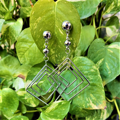 Silver Diamond Danglers Silver Earrings Ear Rings Earrings party Trincket Jewellry Jewelry Jewellery