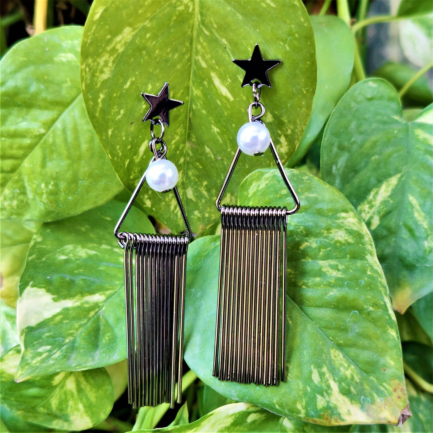 Star Danglers Silver Earrings Ear Rings Earrings party Trincket Jewellry Jewelry Jewellery