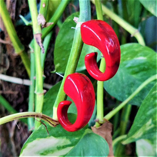 Trunk shaped Studs Red Earrings casuals Ear Rings Earrings office Trincket Jewellry Jewelry Jewellery