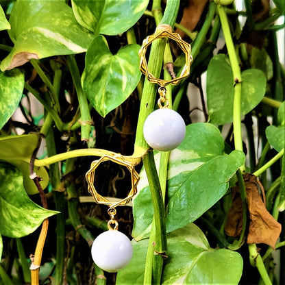 Big Bead Casual Earrings White Earrings bead casuals Ear Rings Earrings office Trincket Jewellry Jewelry Jewellery