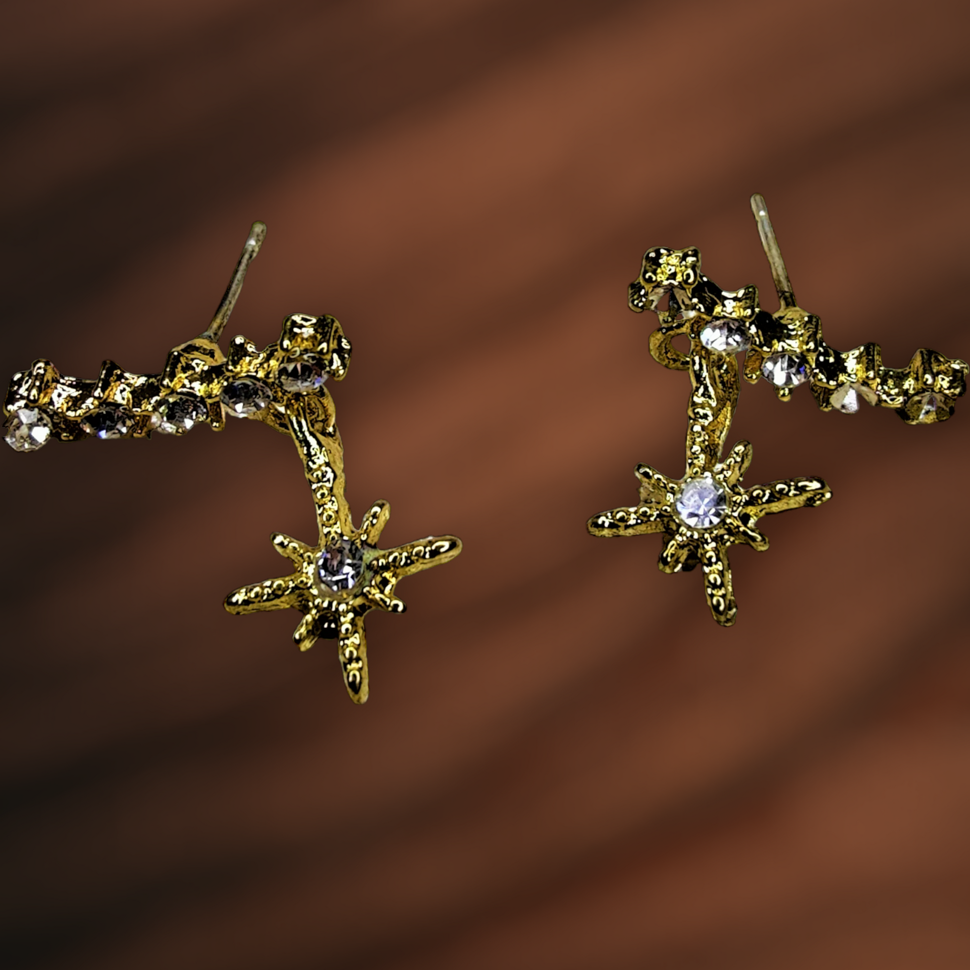 Moon and Star Stone Eaarings Gold Earrings Ear Rings Earrings party Trincket Jewellry Jewelry Jewellery