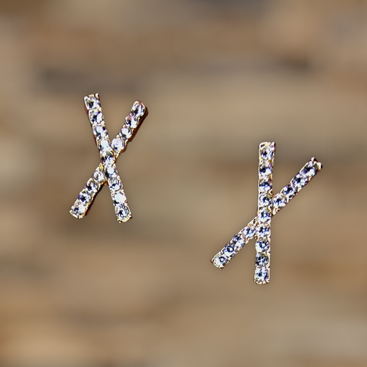Alphabet X Earring Gold Earrings casuals Ear Rings Earrings office party Trincket Jewellry Jewelry Jewellery