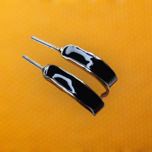 Black Hoops Black Earrings casuals Ear Rings Earrings office Trincket Jewellry Jewelry Jewellery