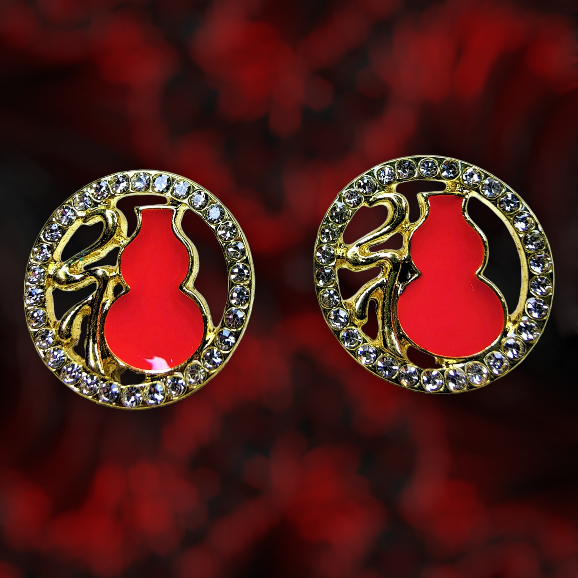 Red Fancy Tops Red Earrings casuals Ear Rings Earrings ethnic office party Trincket Jewellry Jewelry Jewellery