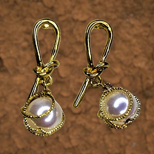 Knott & Bead Danglers Earrings bead casuals Ear Rings Earrings ethnic office party Trincket Jewellry Jewelry Jewellery