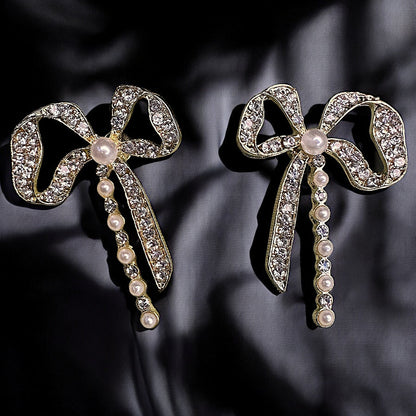 Stone Studded Big Bow Earrings Earrings bead Ear Rings Earrings ethnic party Trincket Jewellry Jewelry Jewellery