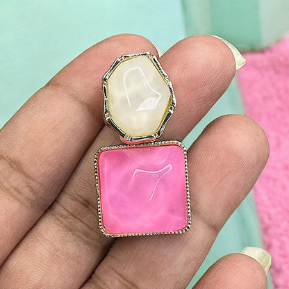 Pink Enamel Earrings Earrings casuals Ear Rings Earrings ethnic office party Trincket Jewellry Jewelry Jewellery