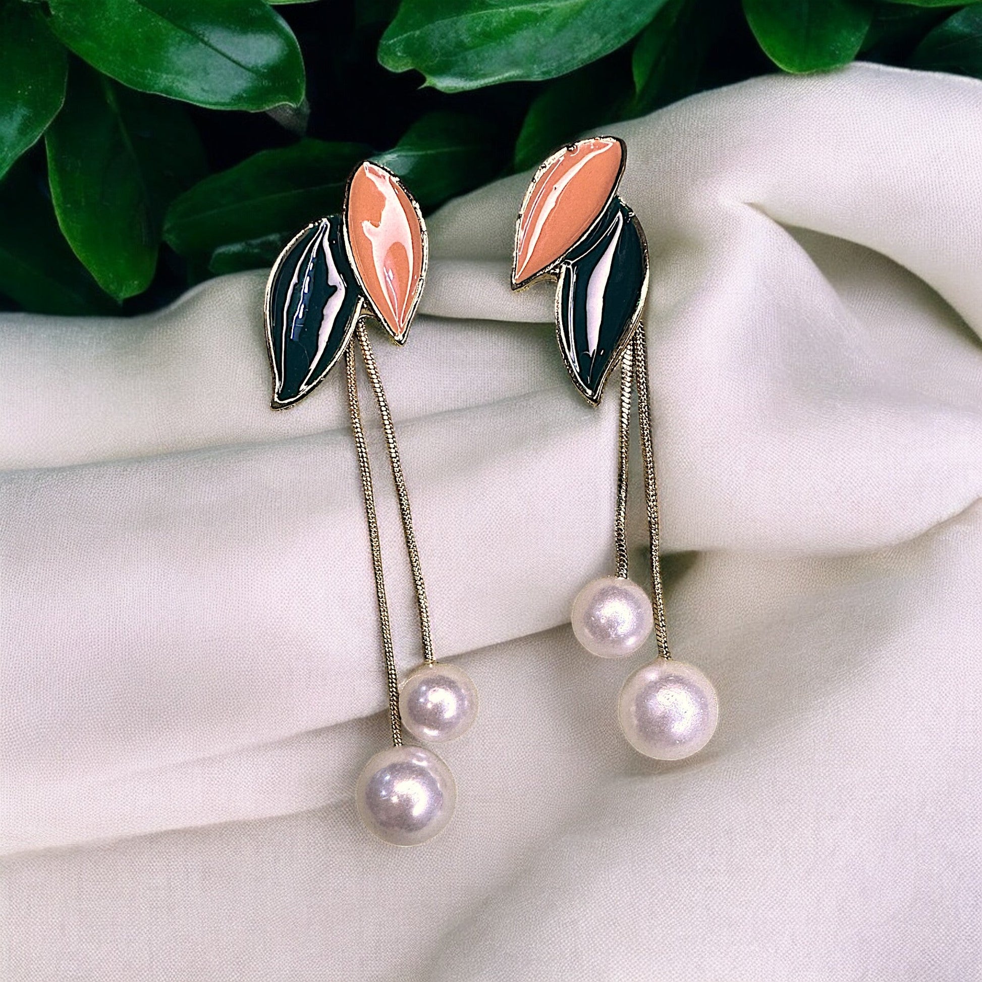 Ball-Leaf-Ball Earrings Earrings bead casuals Ear Rings Earrings ethnic office party Trincket Jewellry Jewelry Jewellery
