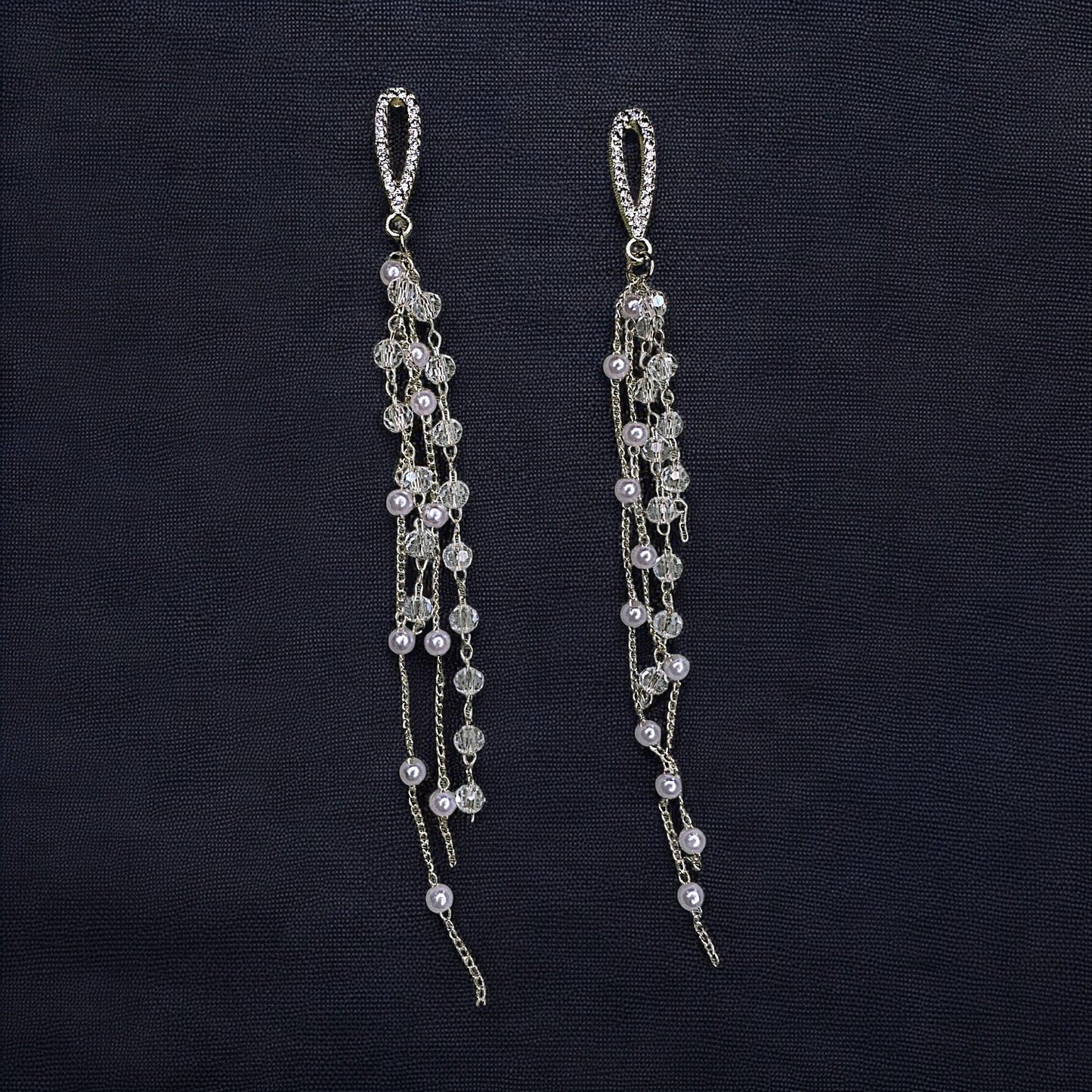 Dazzle Pearl Dangle Earrings bead casuals Ear Rings Earrings ethnic office party Trincket Jewellry Jewelry Jewellery
