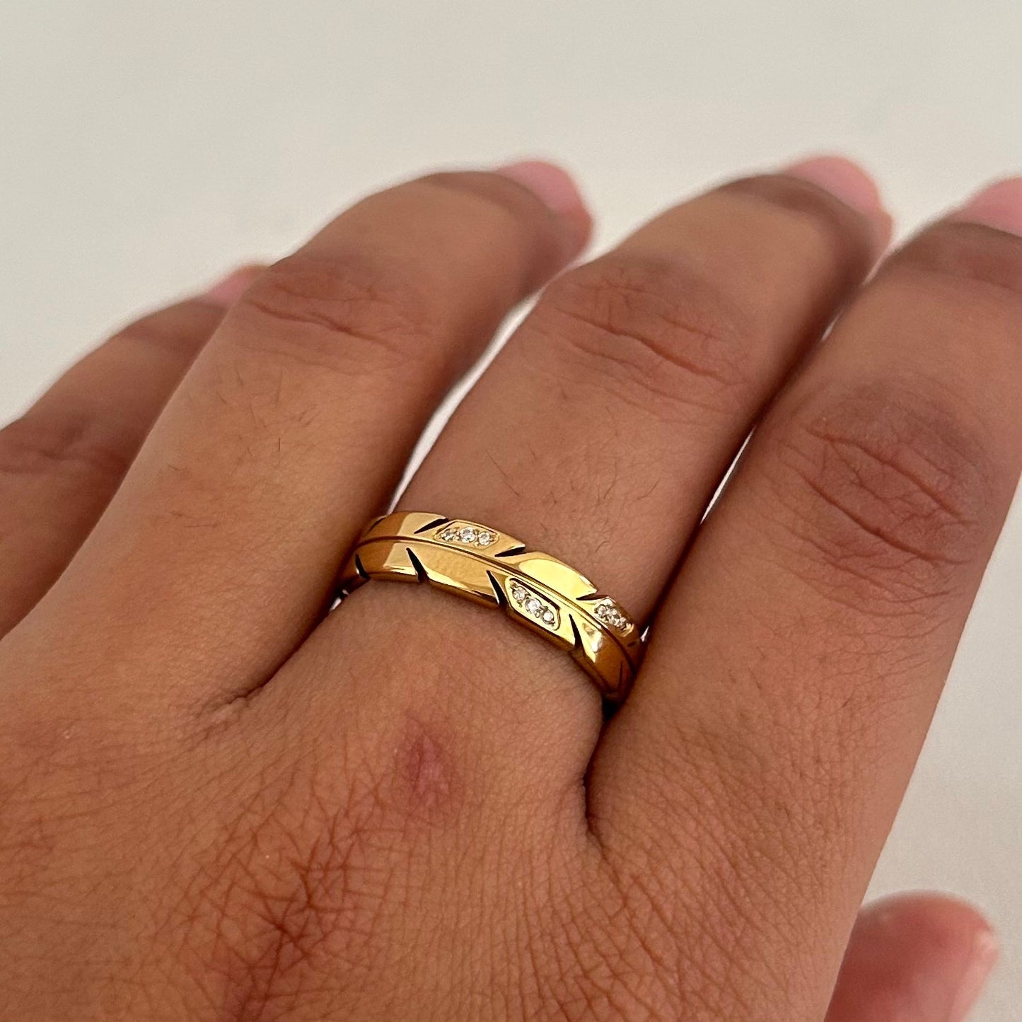 Engraved Classic Gold Band