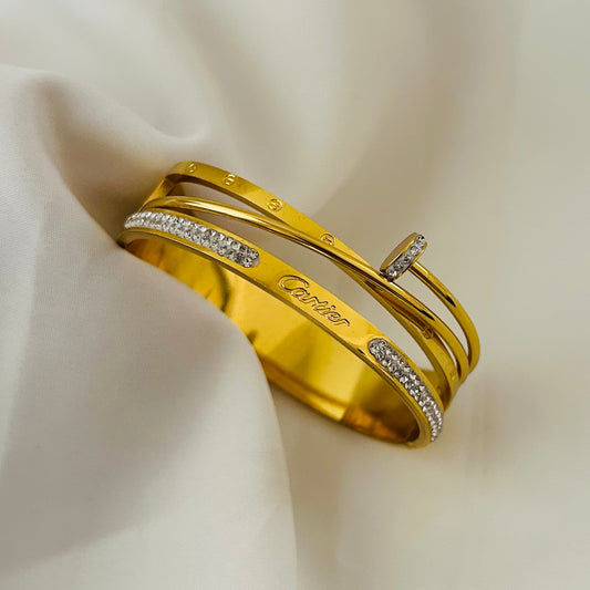 Subtle Statement Bangle Bracelet