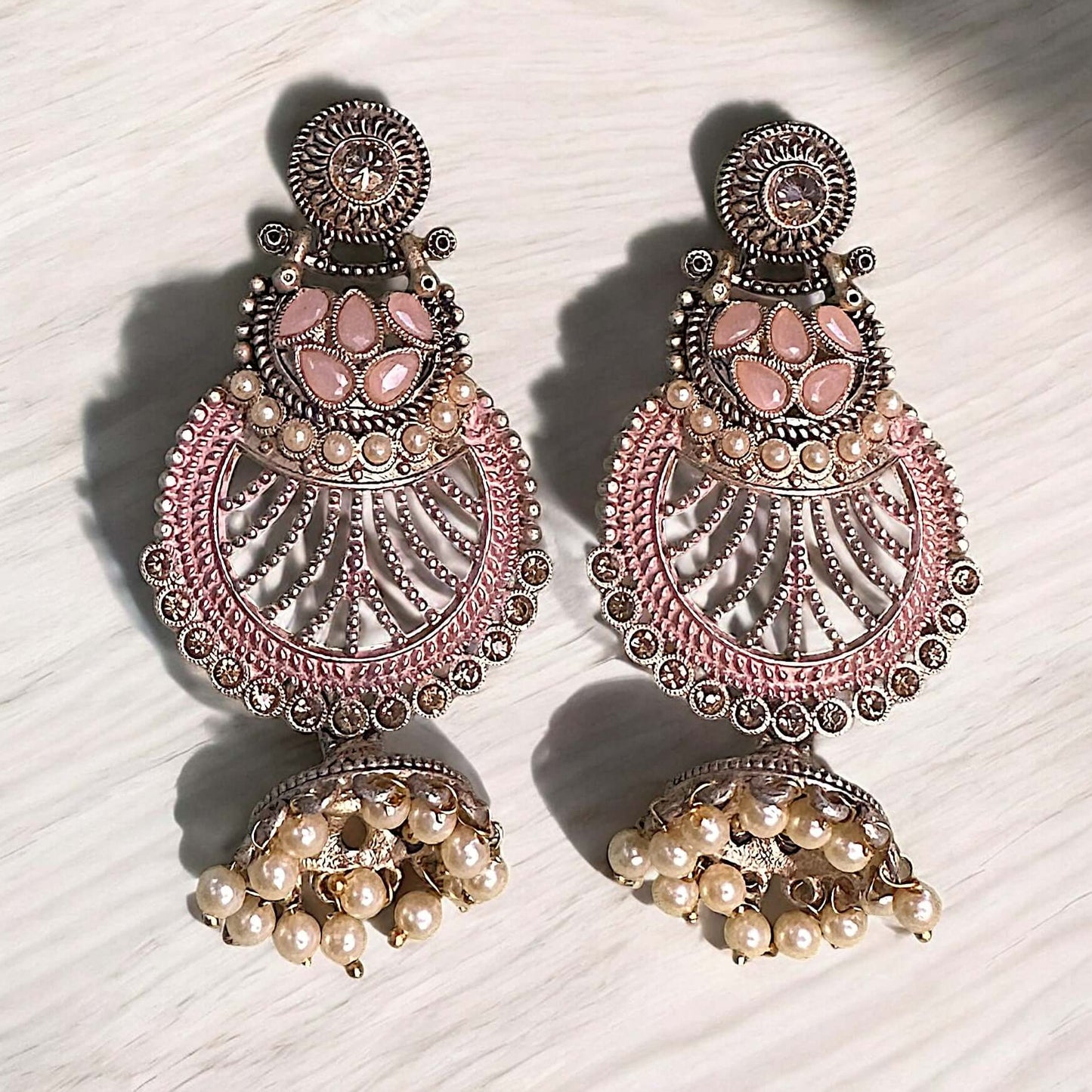 Twin Half Moon Danglers Earrings Ear Rings Earrings ethnic party Trincket Jewellry Jewelry Jewellery