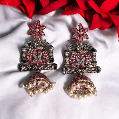 Twin Peacock Temple Earrings Earrings Ear Rings Earrings ethnic party Trincket Jewellry Jewelry Jewellery