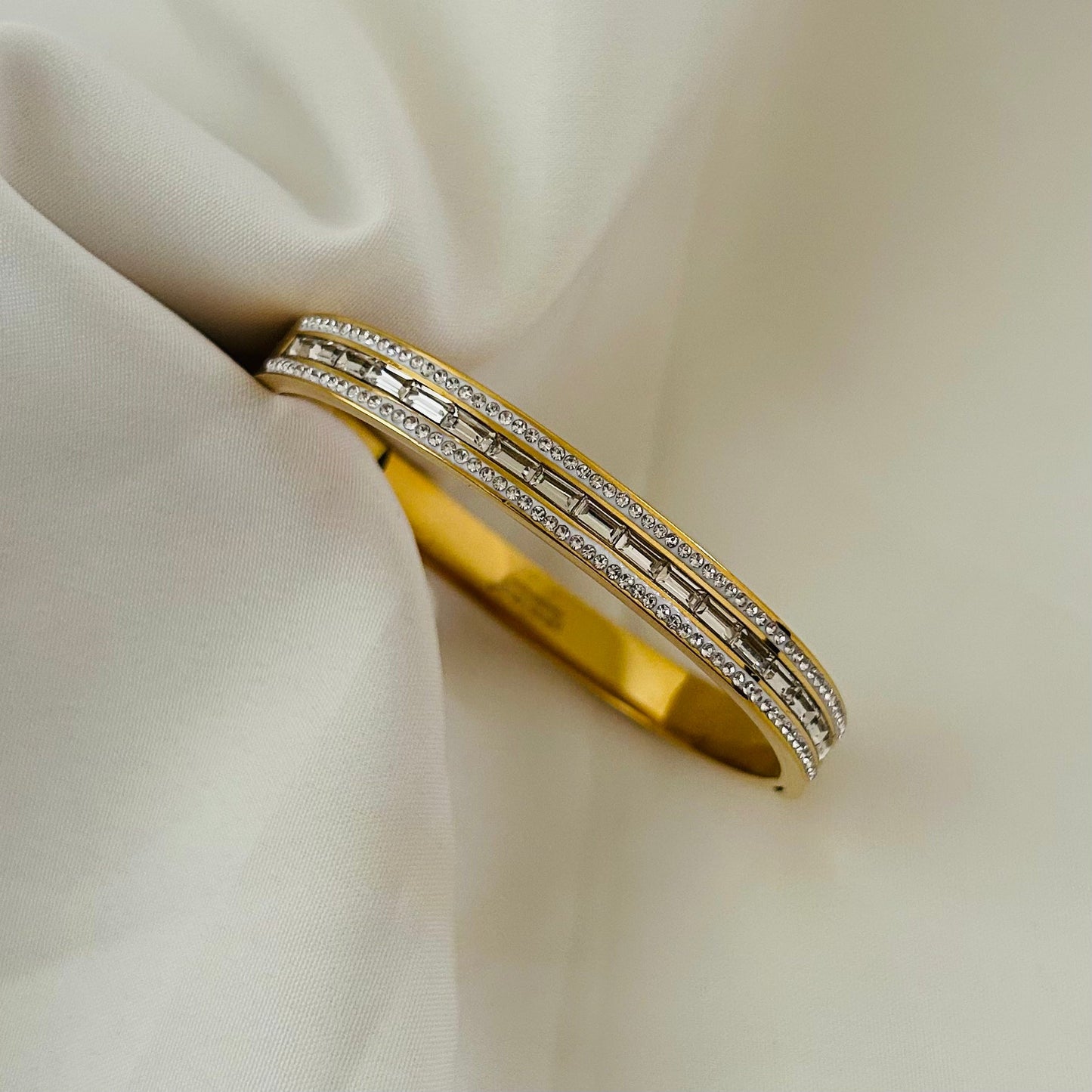 Triple Row Diamond Bangle
